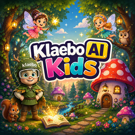 A magical forest with fairies and mushroom houses